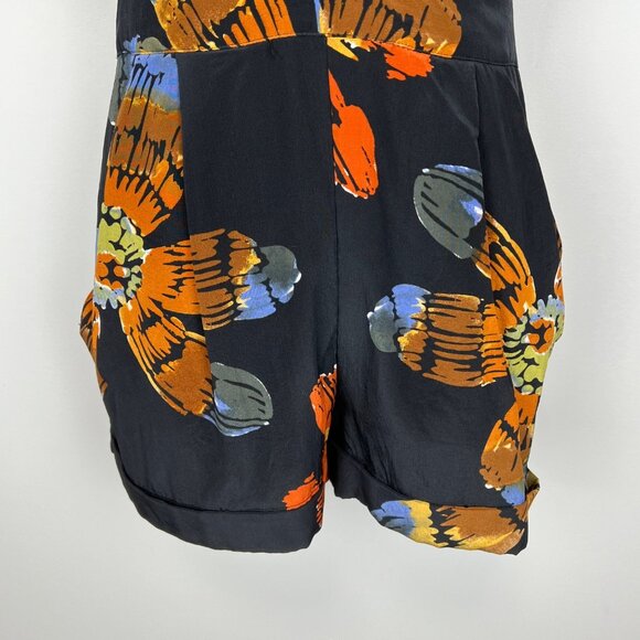 Haven Womens Floral Halter Shorts Romper Strappy Halter One Piece size Medium - Picture 4 of 11